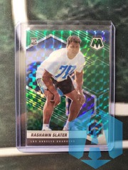 2021 Panini Mosaic Rashawn Slater RC #371 Green Mosaic Prizm